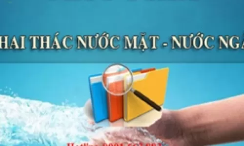 HỒ SƠ KHAI THÁC NƯỚC DƯỚI ĐẤT